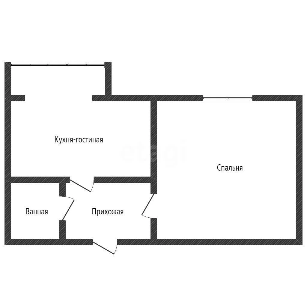 1-к квартира, 48.5м² (переулок Фрунзе, 18/1к1) - миниатюра 6