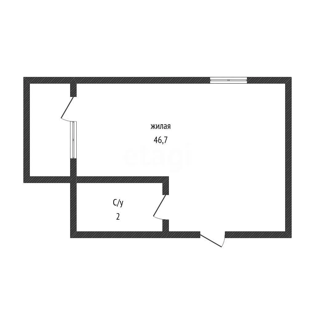 Студия, 48.7м² (Народная улица, 32а) - изображение 1