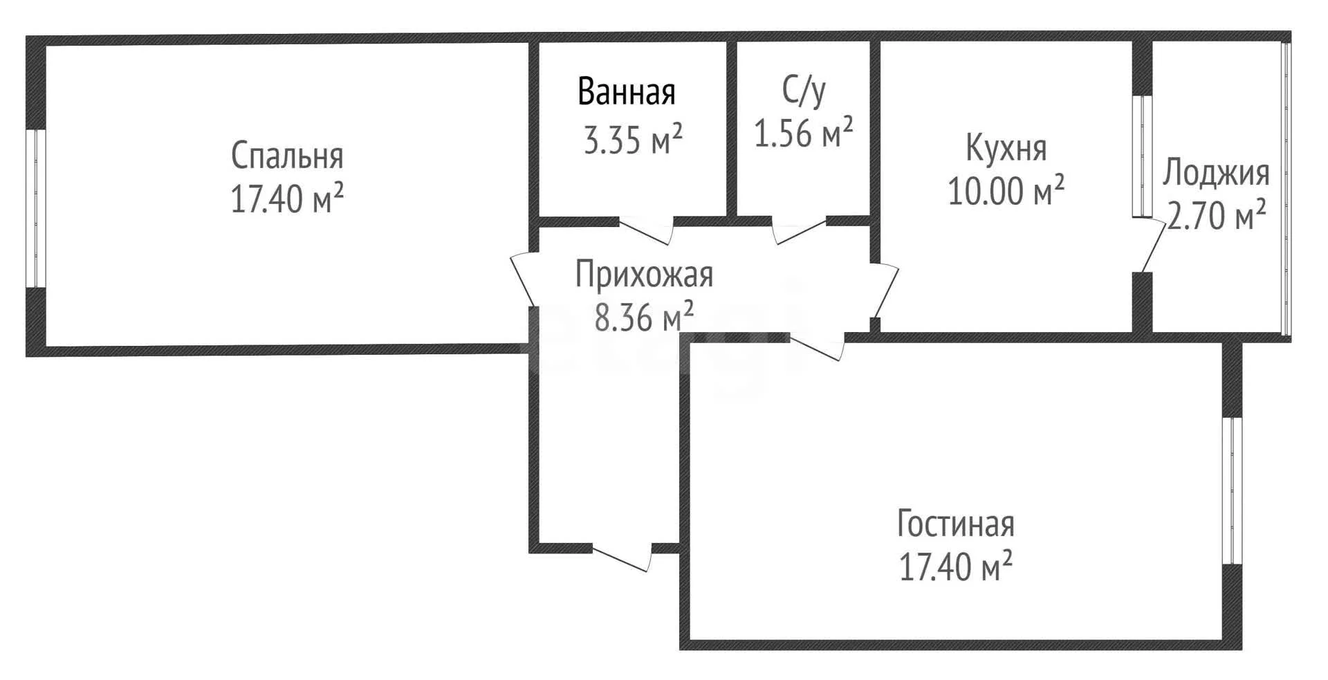 2-к квартира, 57.8м² (улица им. Героя Сарабеева В.И., 7) - миниатюра 36