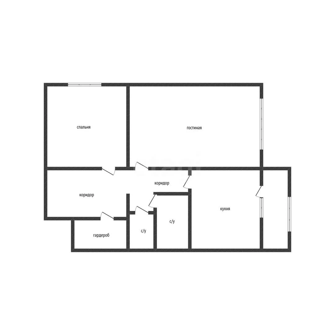 2-к квартира, 59.4м² (улица Генерала Трошева, 39) - миниатюра 10
