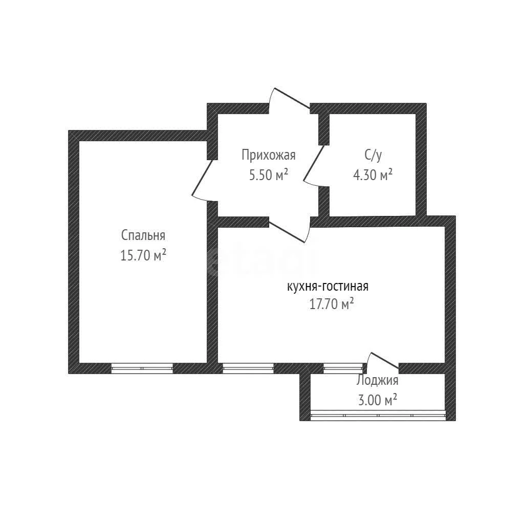 1-к квартира, 43.2м² (Конгрессная улица, 19/1) - миниатюра 26
