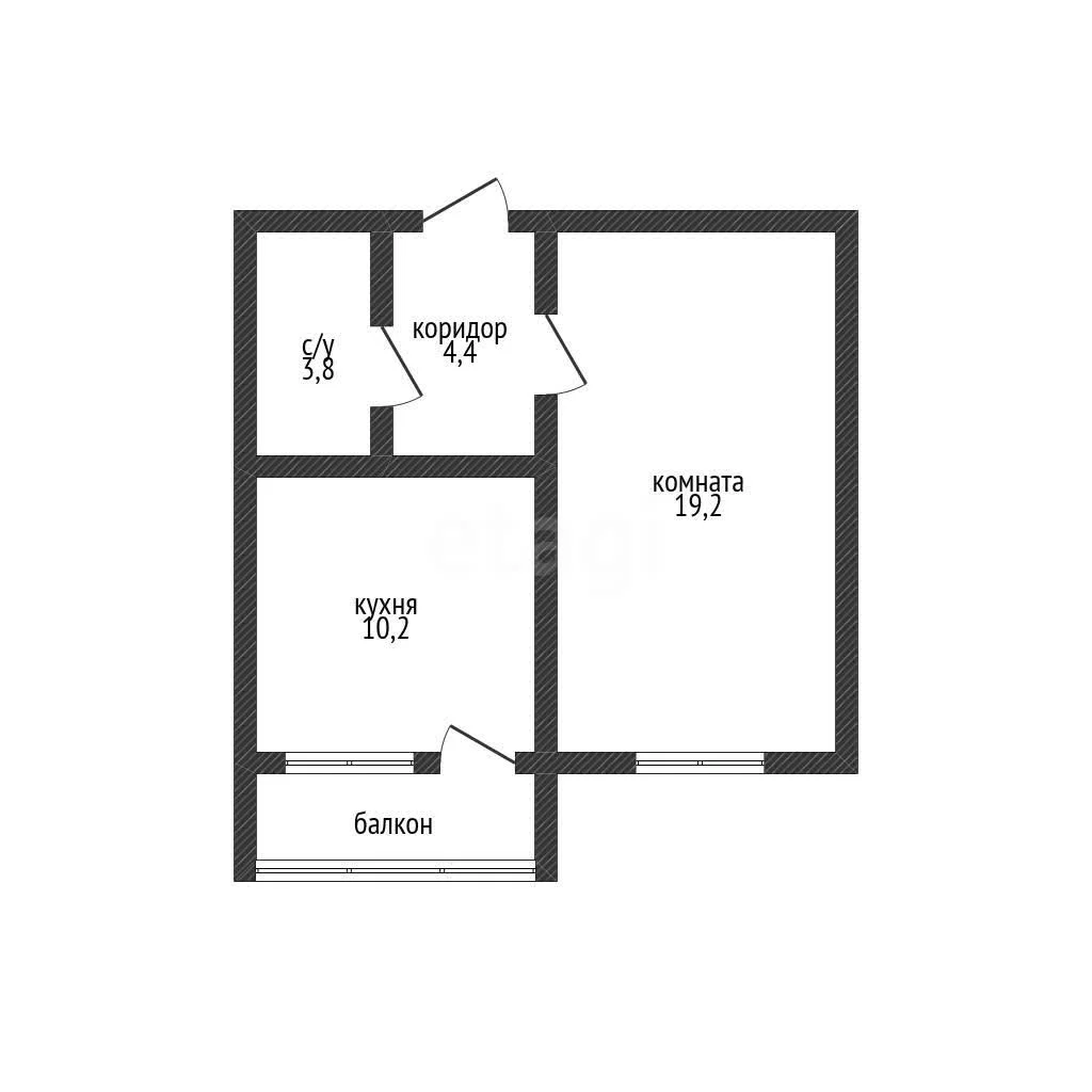 1-к квартира, 37.6м² (улица Генерала Трошева, 33) - миниатюра 20
