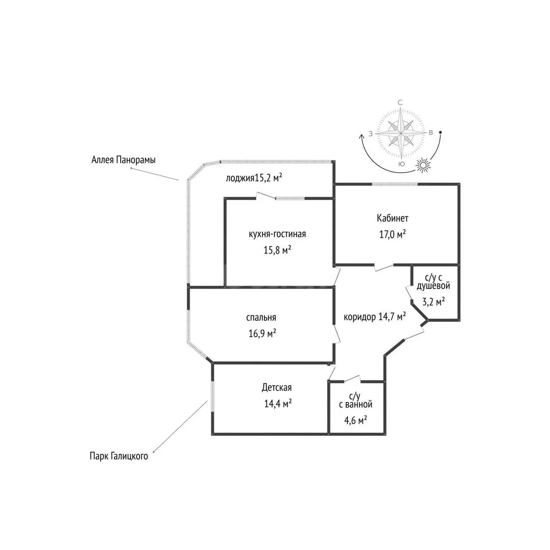 3-к квартира, 86м² (Восточно-Кругликовская улица, 28/2) - миниатюра 26