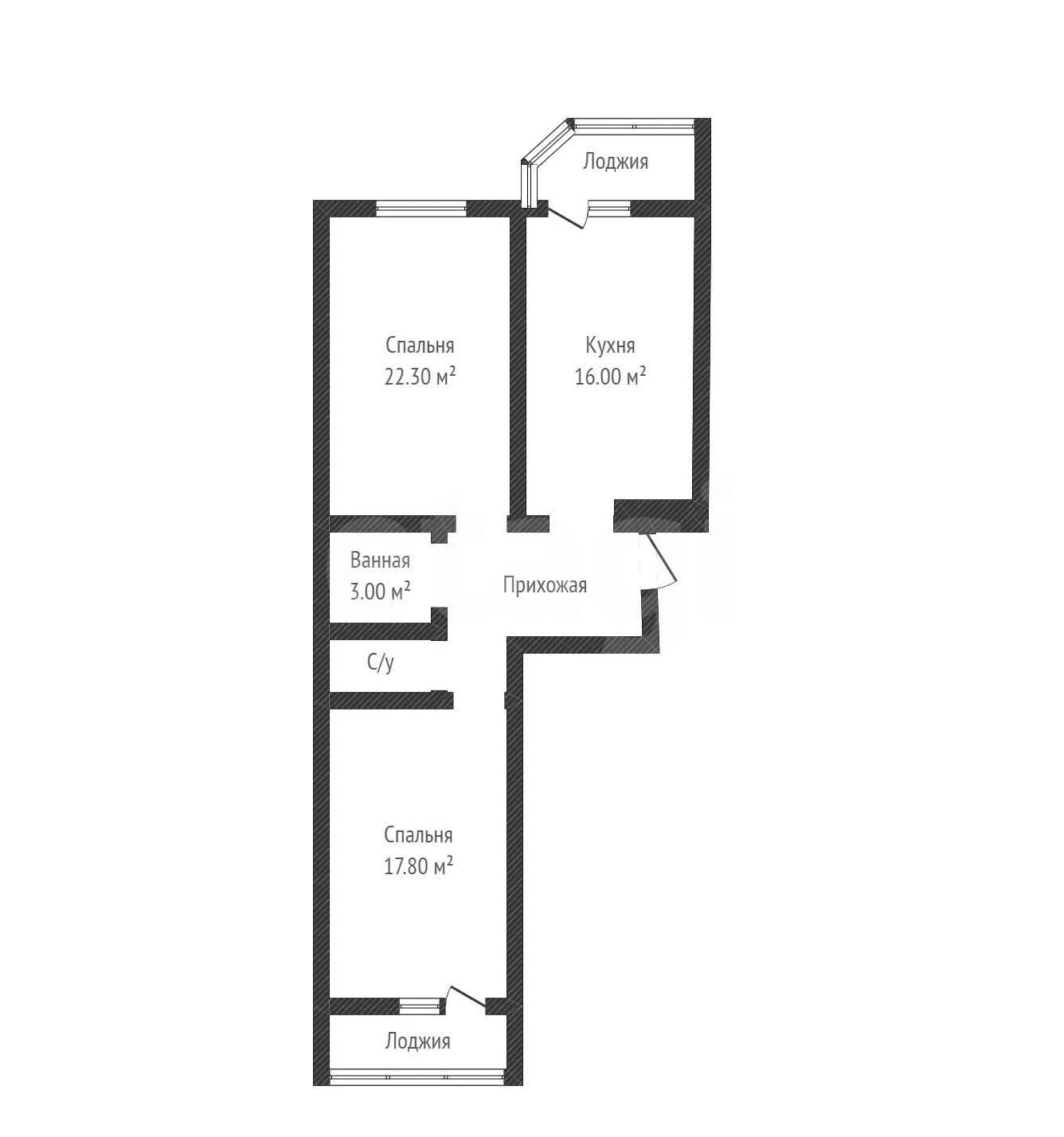 2-к квартира, 71.9м² (Табачная улица, 1/1к2) - миниатюра 16