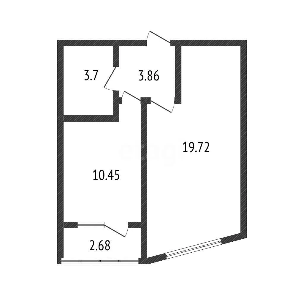 1-к квартира, 38м² (Российская улица, 79/3к2) - миниатюра 11