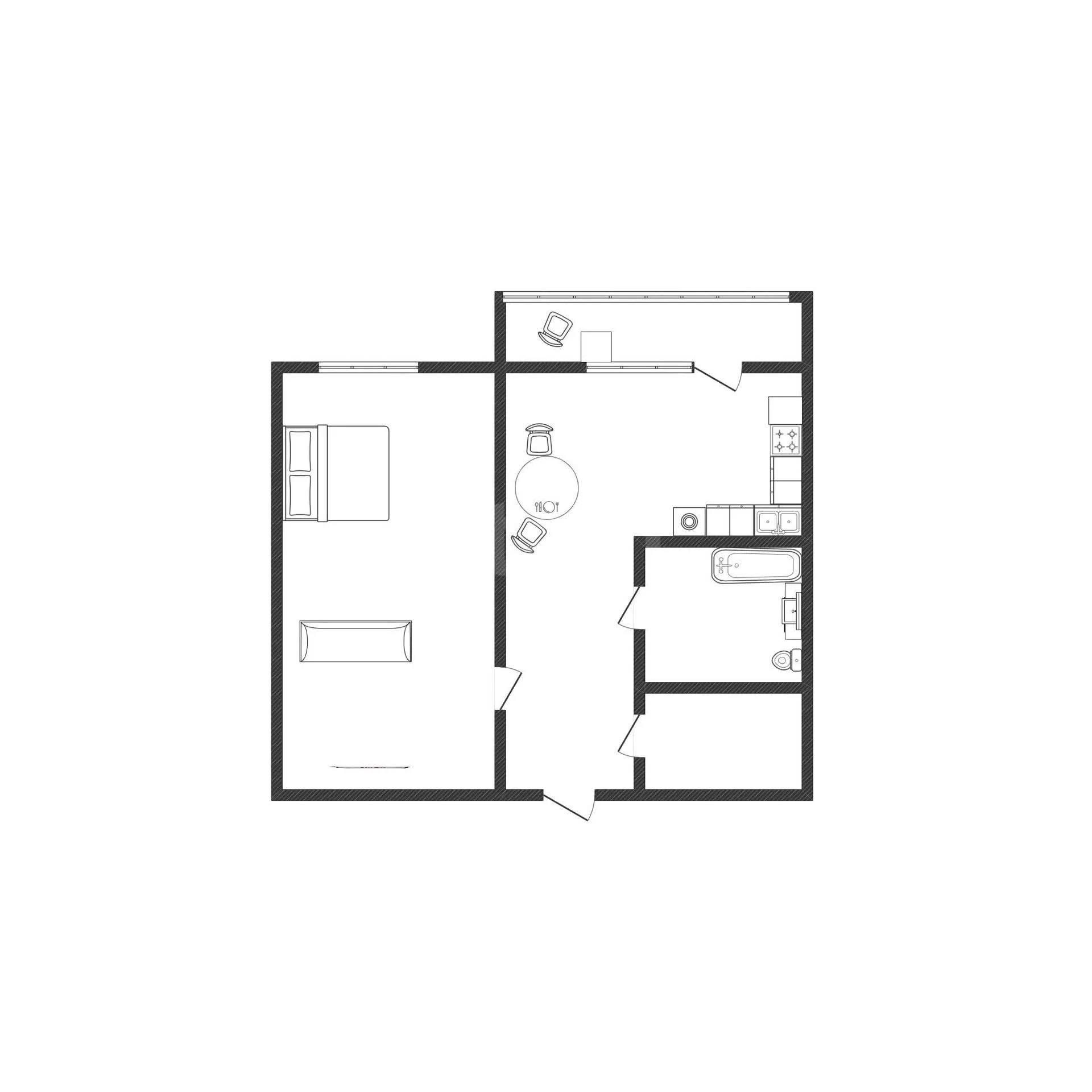 1-к квартира, 45.5м² (улица Селезнёва, 104/2) - миниатюра 17