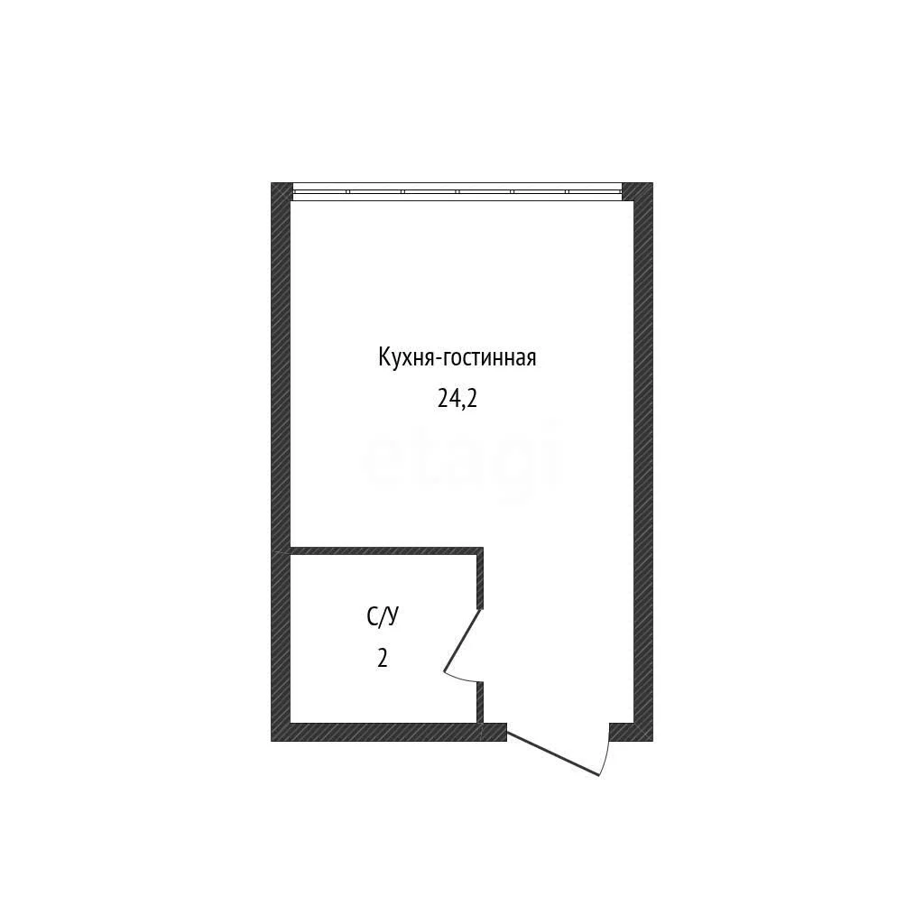 Студия, 26.2м² (улица Карякина, 5к2) - миниатюра 7