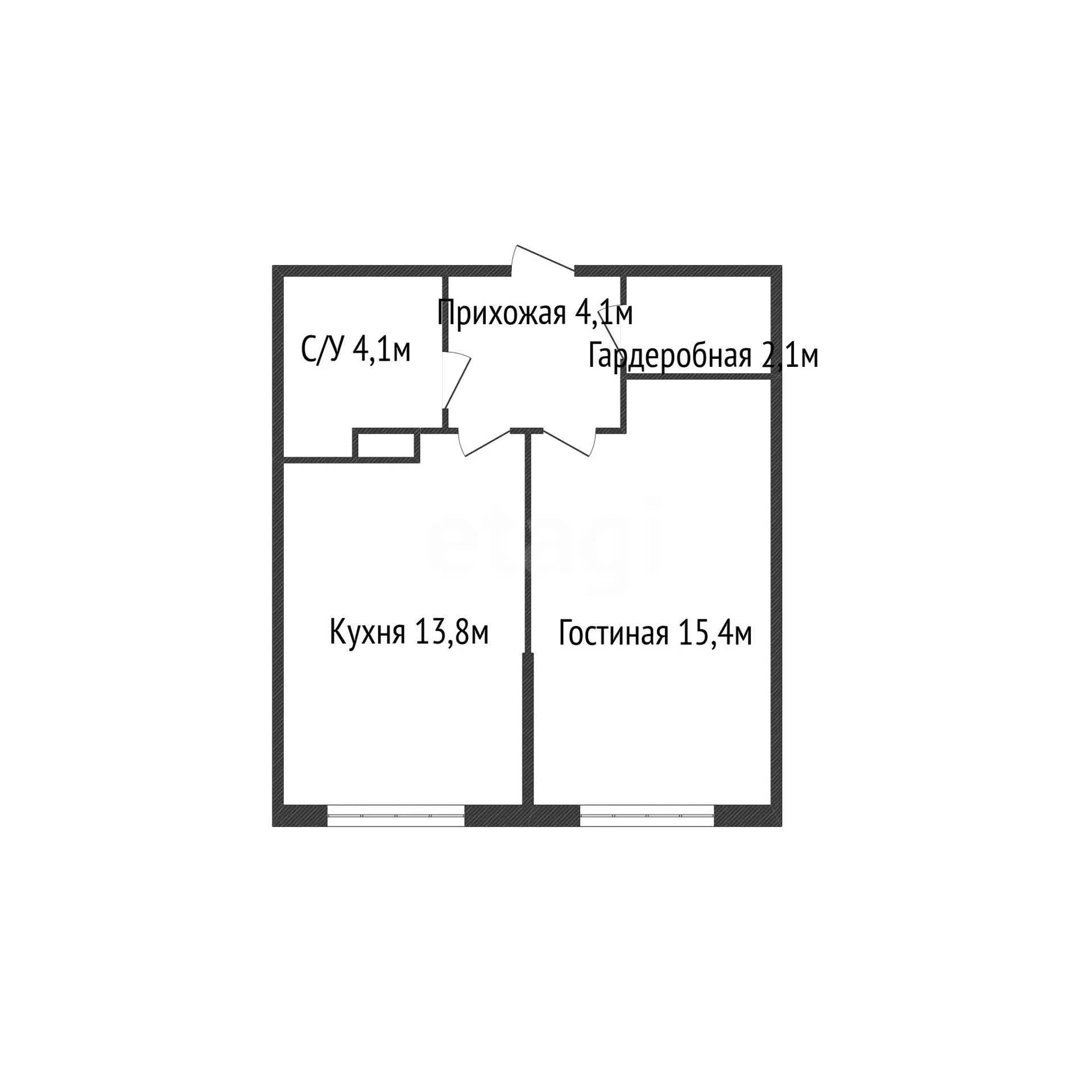 1-к квартира, 39.5м² (улица Марины Цветаевой, 7к1) - миниатюра 12
