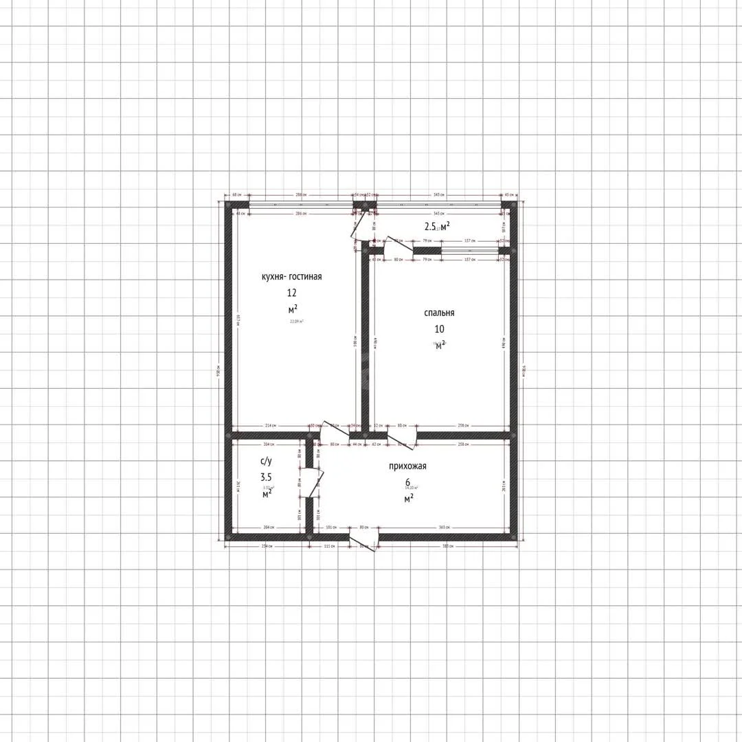 1-к квартира, 32м² (улица Западный Обход, 39/2к2) - миниатюра 11