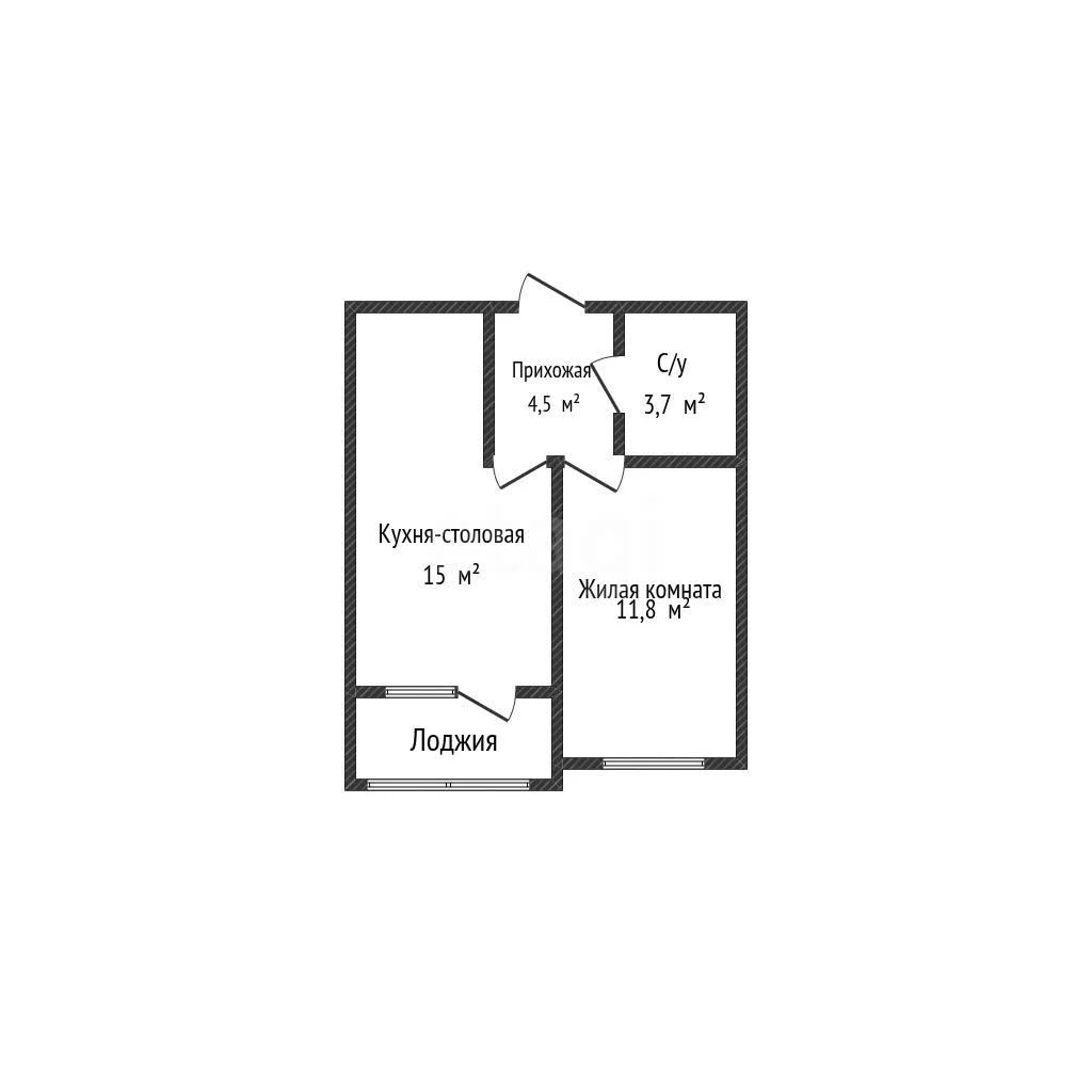 1-к квартира, 36.4м² (улица Лётчика Позднякова, 2к22) - миниатюра 38