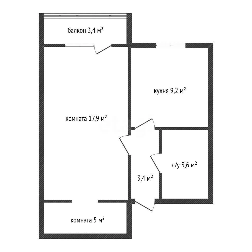 1-к квартира, 39.1м² (Заполярная улица, 35к5) - миниатюра 28
