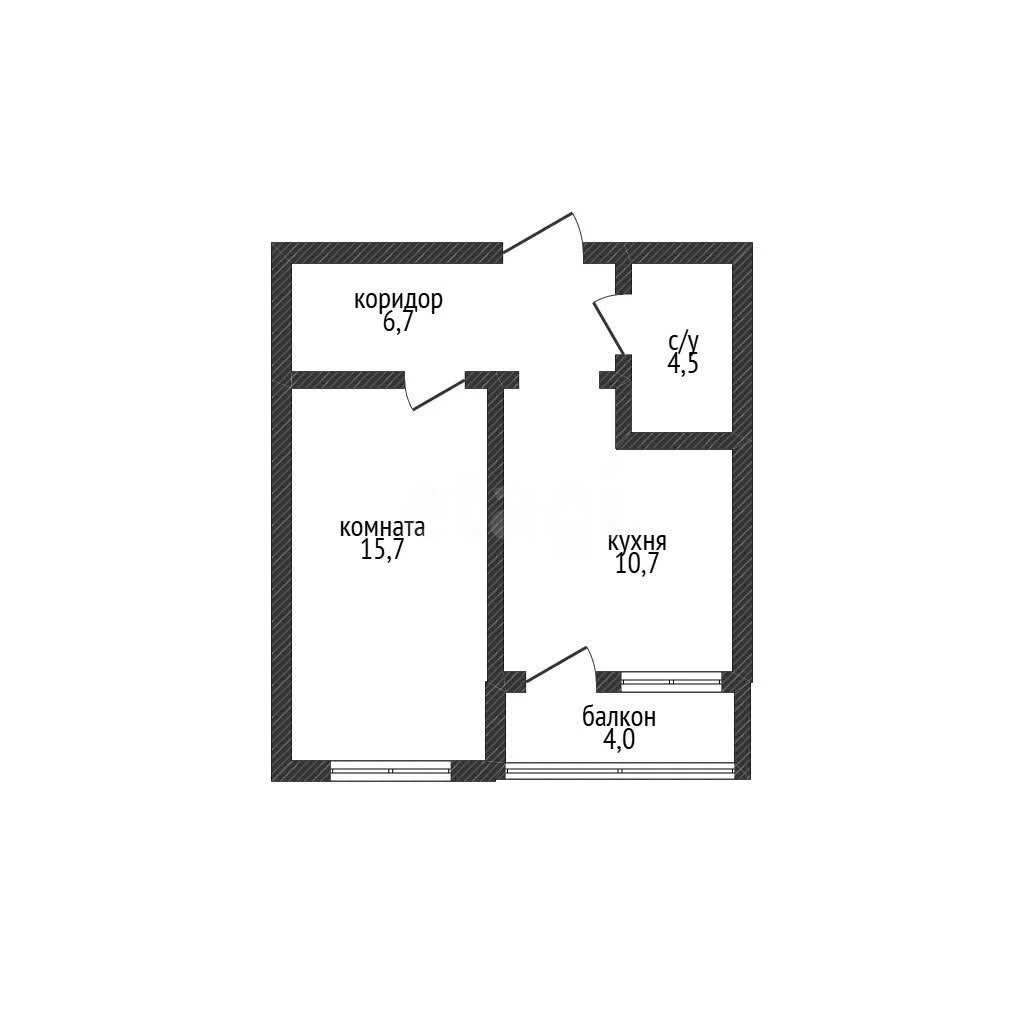 1-к квартира, 37.6м² (улица Адмирала Крузенштерна, 6) - миниатюра 28