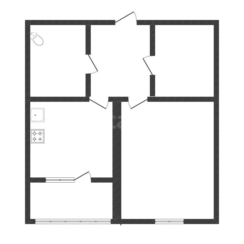 1-к квартира, 39.4м² (улица имени А.Н. Лодыгина, 6к18) - изображение 1