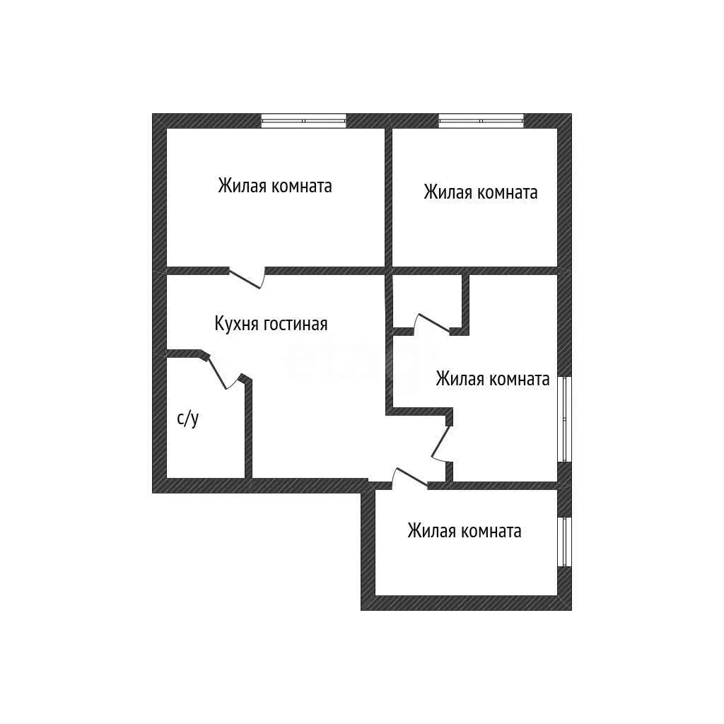 3-к квартира, 95.2м² (улица Шолохова, 35) - миниатюра 12