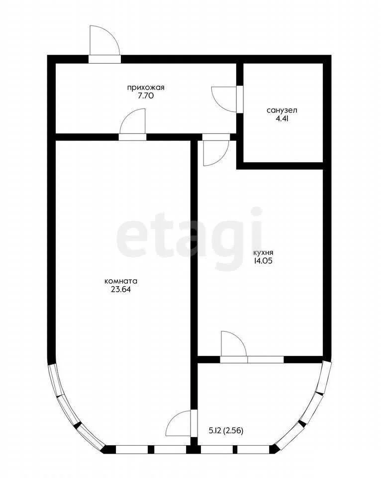 1-к квартира, 49.6м² (улица Шоссе Нефтяников, 18к4) - миниатюра 13