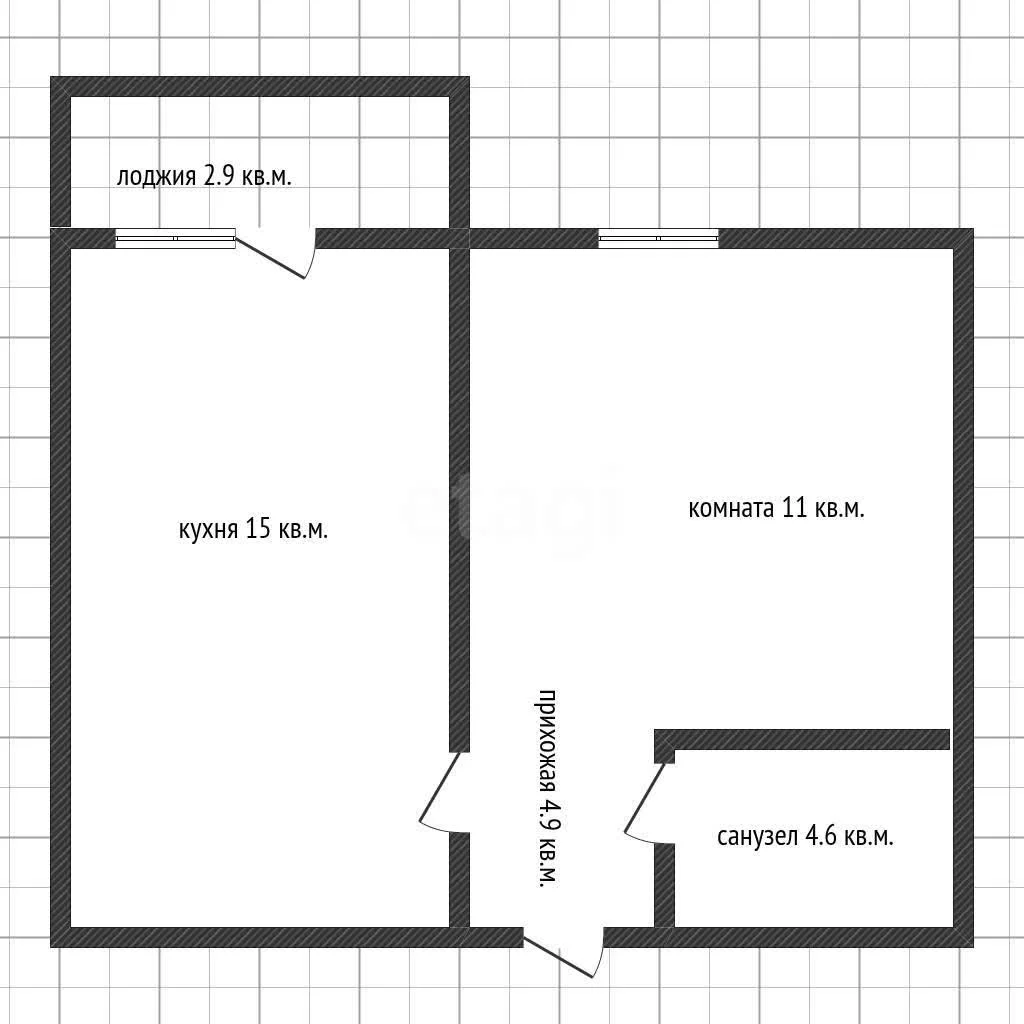 1-к квартира, 35.5м² (Базовская улица, 21к4) - миниатюра 15