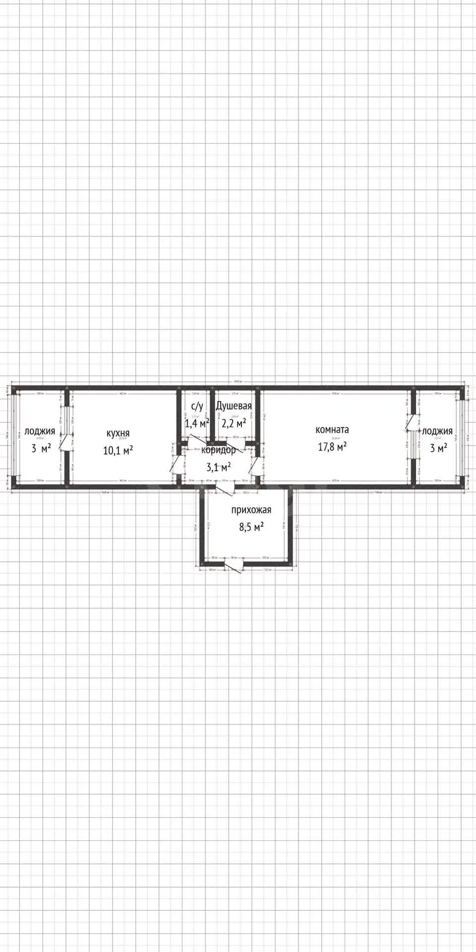 1-к квартира, 43.1м² (Душистая улица, 47) - миниатюра 21