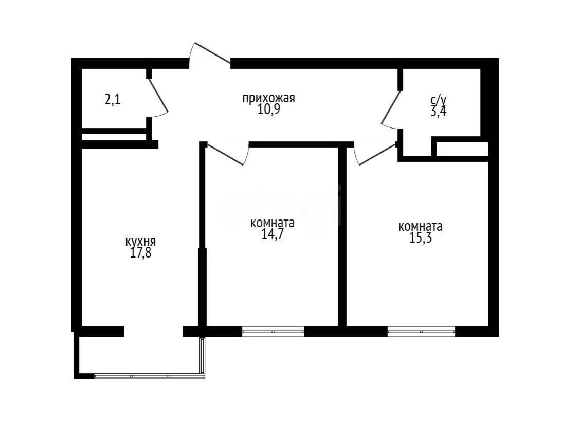 2-к квартира, 64.2м² (Тополиная улица, 40/1) - миниатюра 12