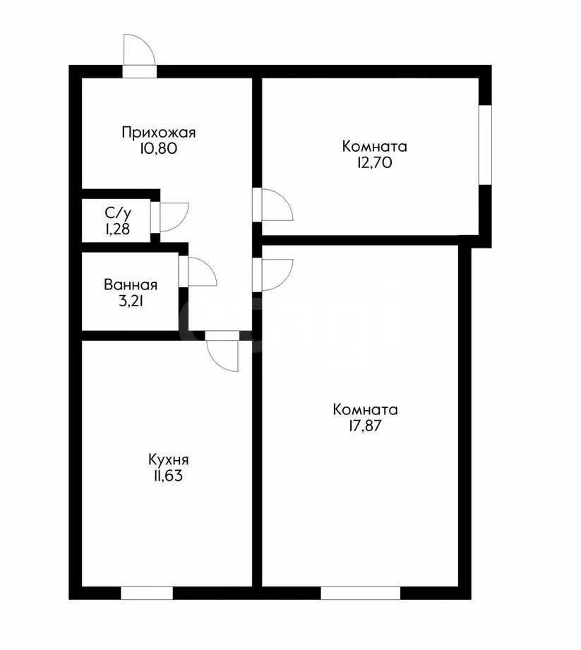 2-к квартира, 57.5м² (Уральская улица, 119/1) - миниатюра 21