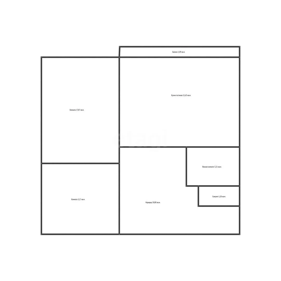 2-к квартира, 57.5м² (Уральская улица, 119/1) - миниатюра 22