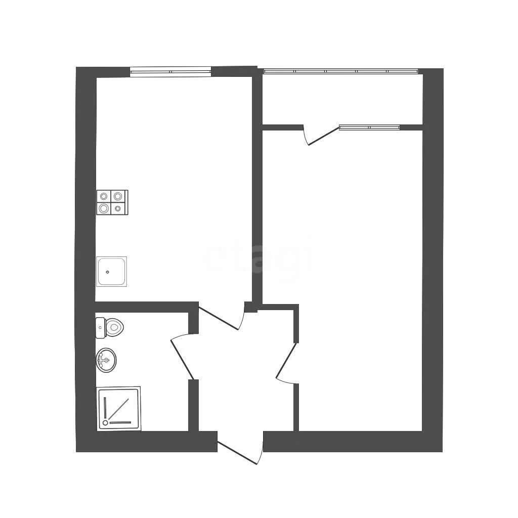 1-к квартира, 34.9м² (улица Ивана Беличенко, 103) - миниатюра 24