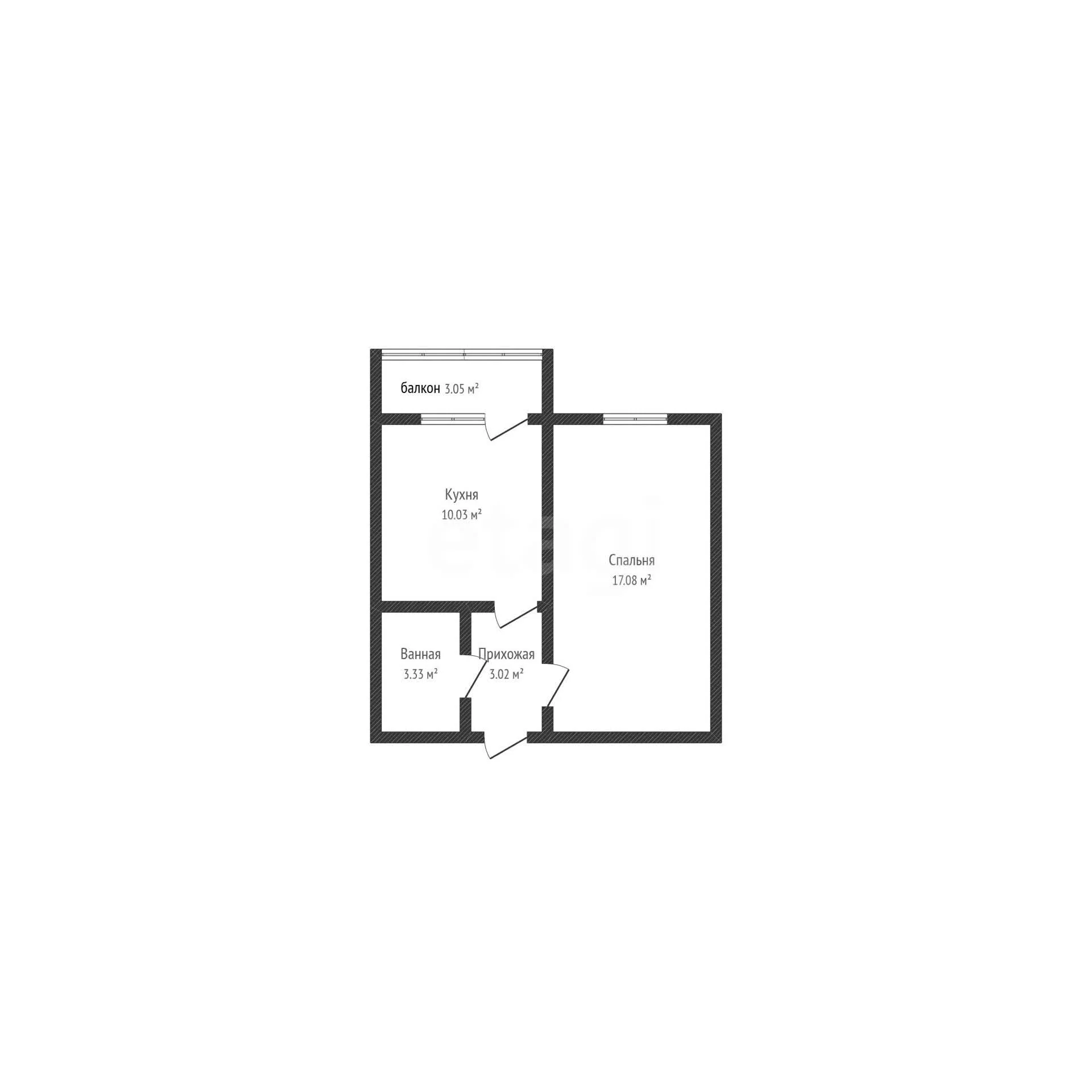 1-к квартира, 35м² (Душистая улица, 49) - миниатюра 18