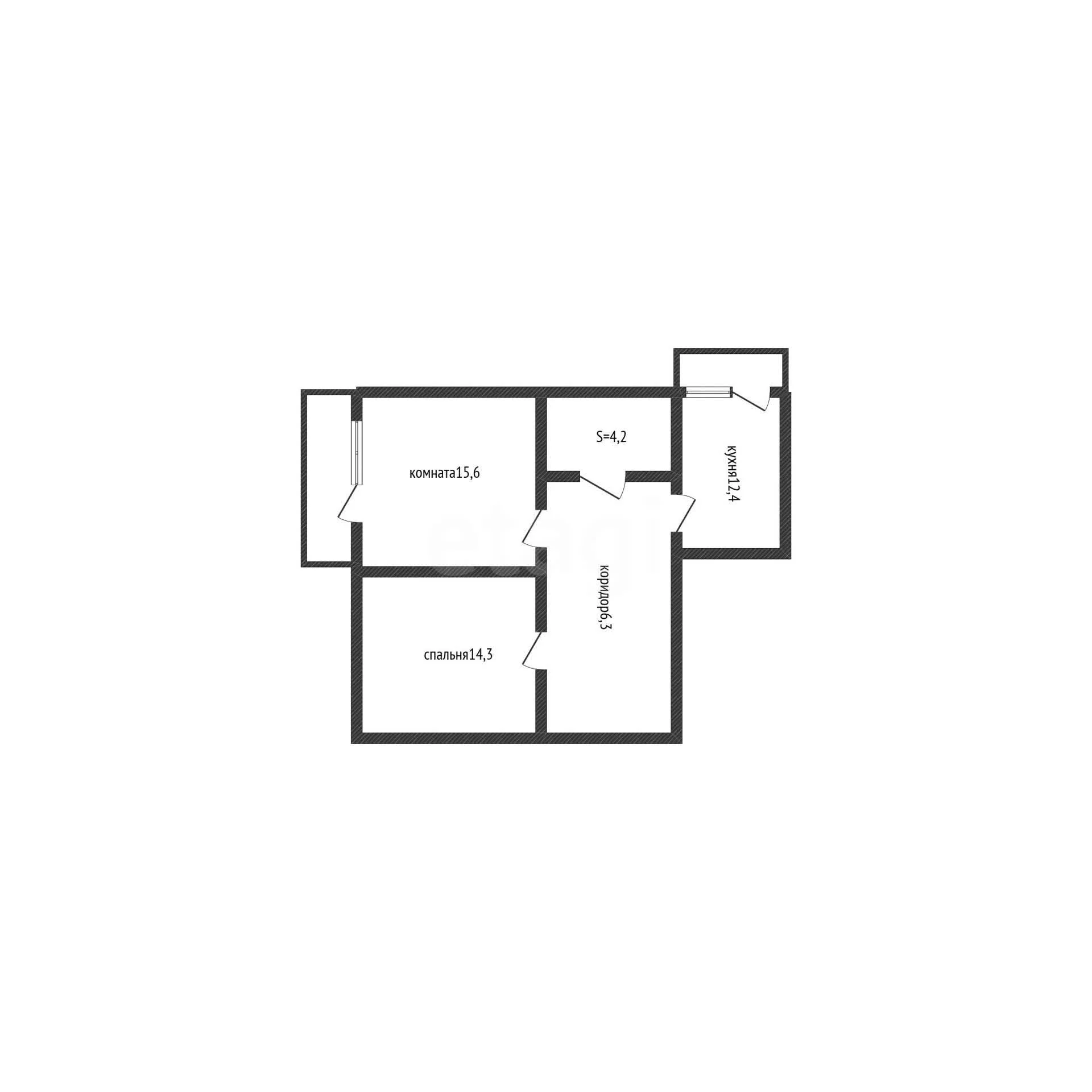 2-к квартира, 66.4м² (улица Невкипелого, 6) - миниатюра 10