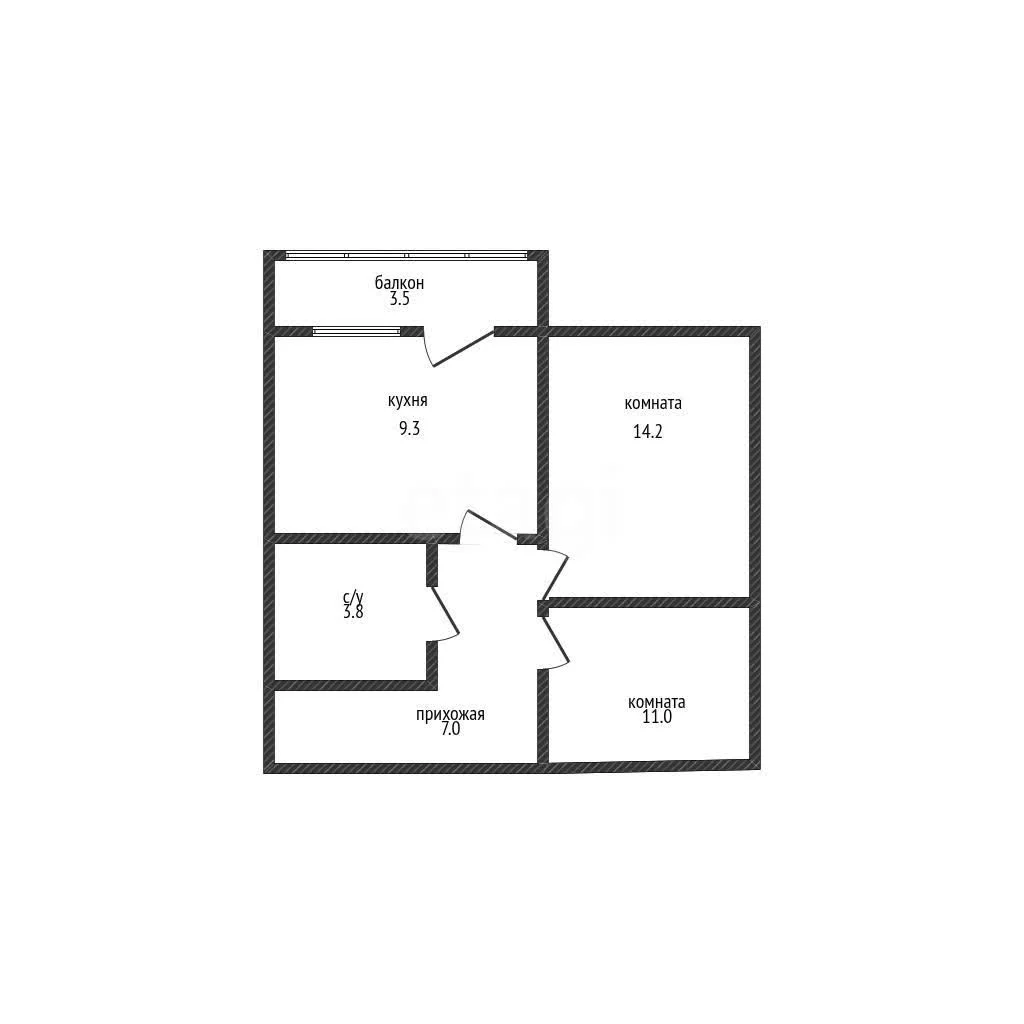 2-к квартира, 45.1м² (улица Даниила Смоляна, 65к2) - миниатюра 33