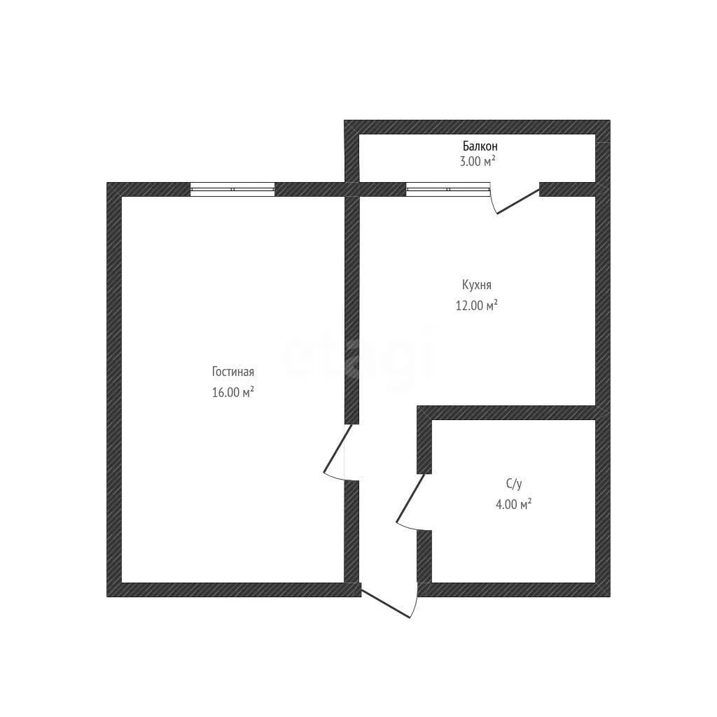 1-к квартира, 35.8м² (улица имени В.М. Комарова, 106бк8) - миниатюра 13