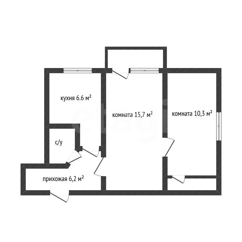 2-к квартира, 43.6м² (Ставропольская улица, 123/2) - миниатюра 7