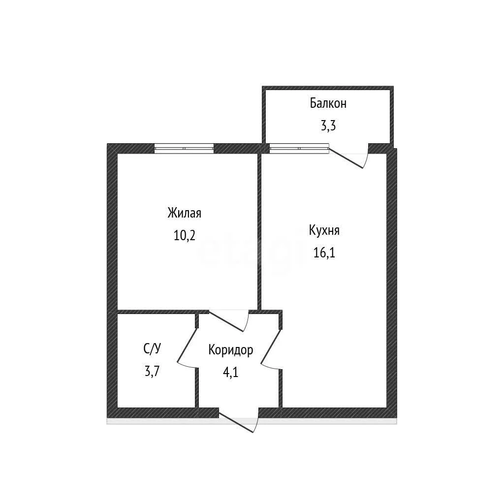 1-к квартира, 35.7м² (улица Героя Пешкова, 14к1) - миниатюра 8