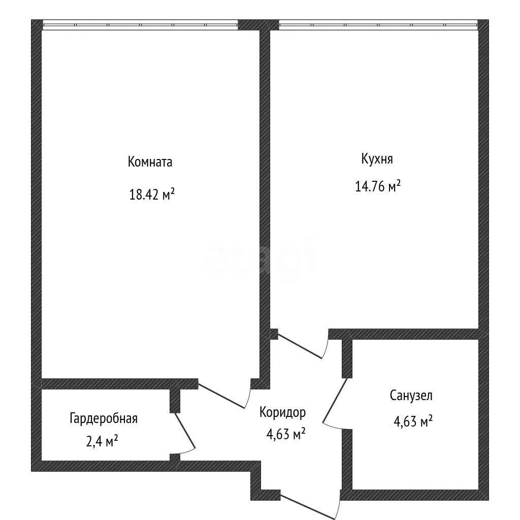 1-к квартира, 40.6м² (Обрывная улица, 132/1к5) - миниатюра 20