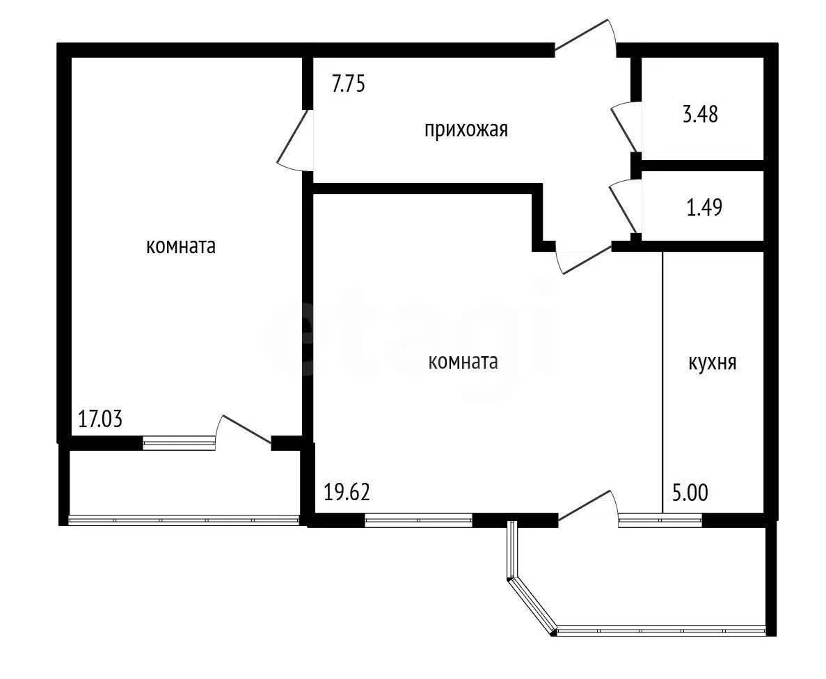 2-к квартира, 53.5м² (улица имени Героя Советского Союза Якова Кобзаря, 2) - миниатюра 23