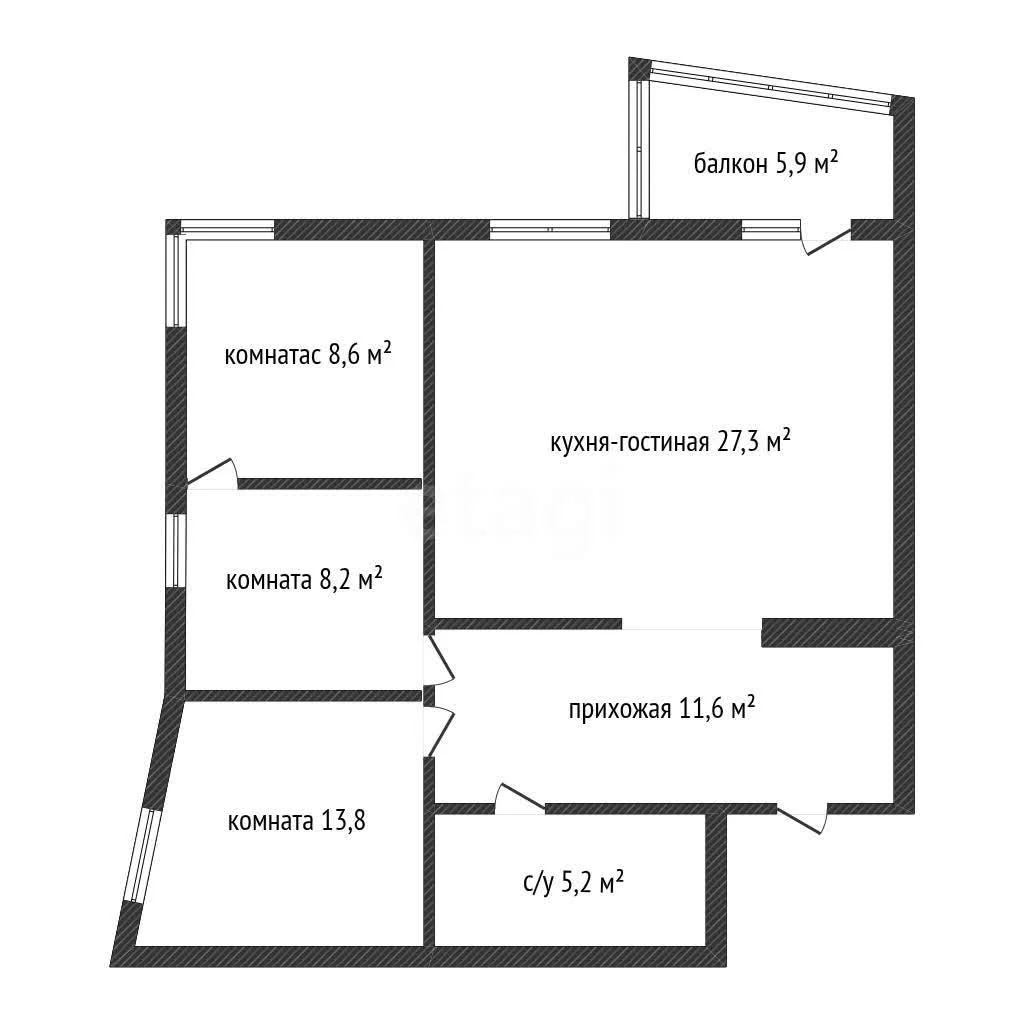 3-к квартира, 74.7м² (Уральская улица, 71к3) - миниатюра 44