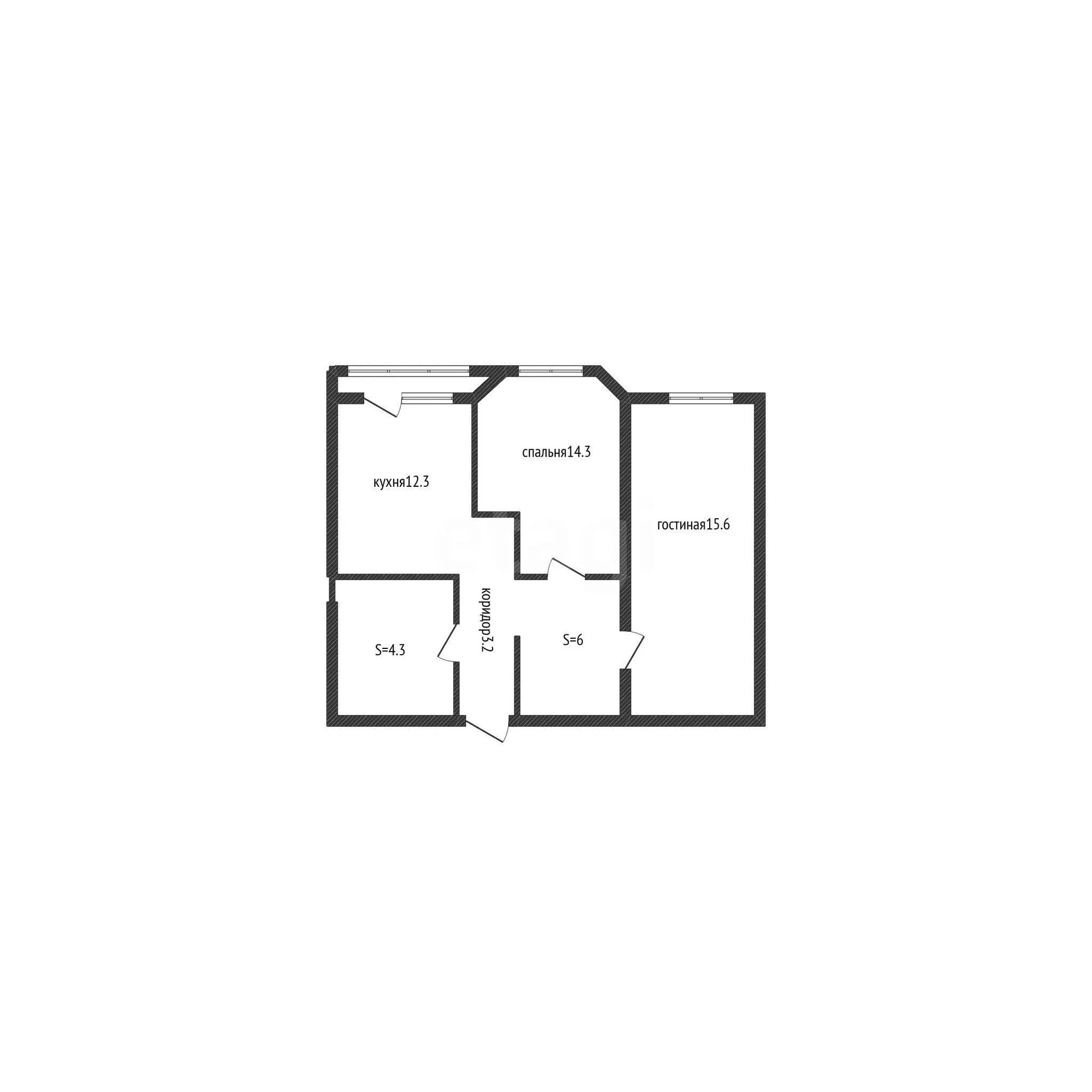2-к квартира, 79.4м² (улица Садовое Кольцо, 9) - изображение 1