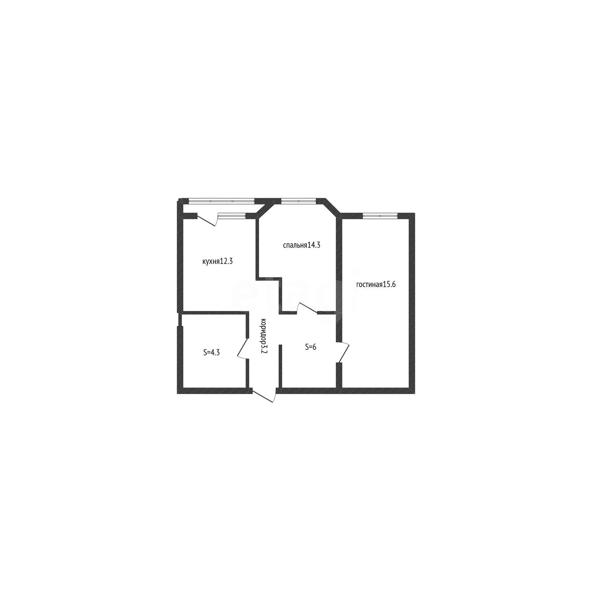 2-к квартира, 79.4м² (улица Садовое Кольцо, 9) - миниатюра 10