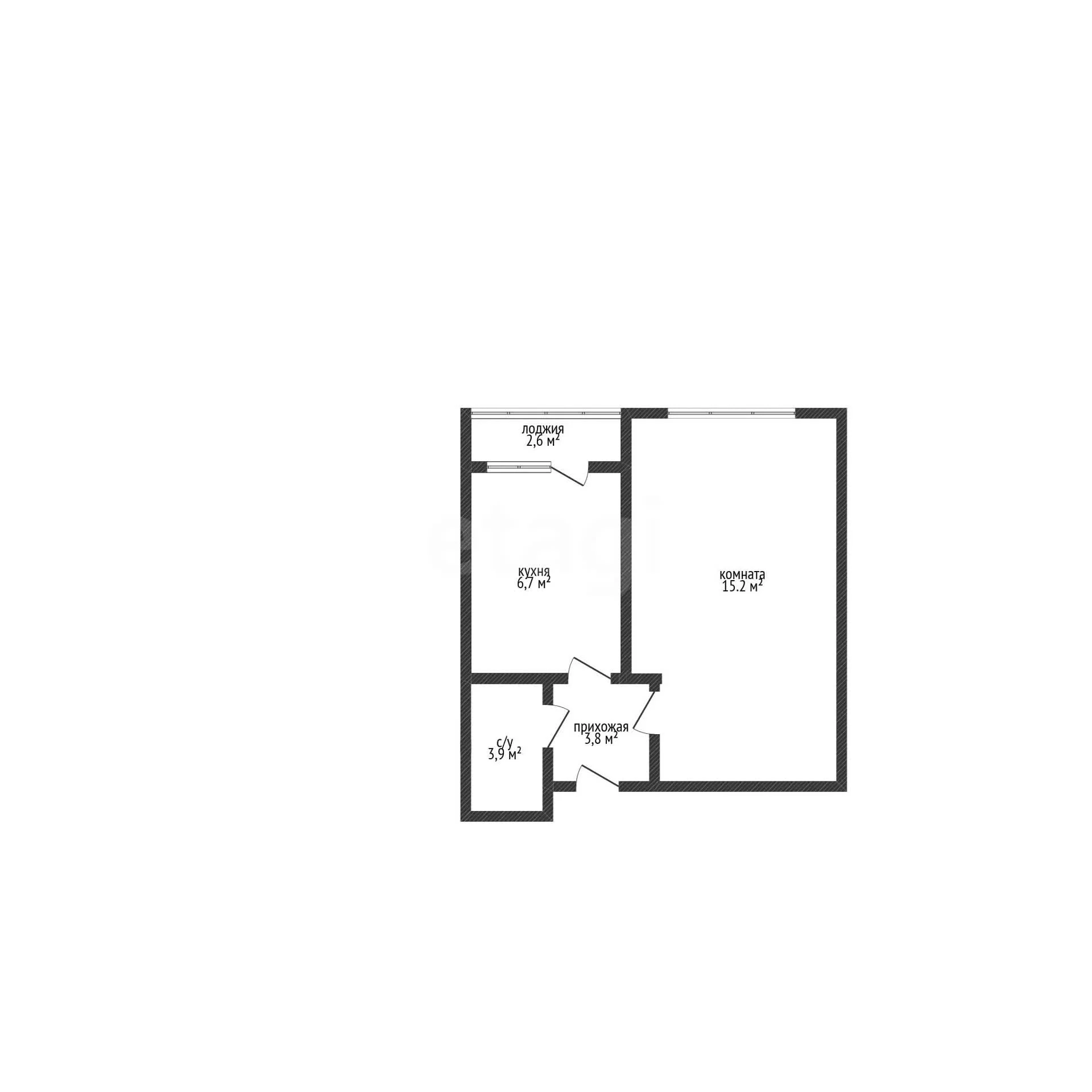 1-к квартира, 29.6м² (3-я Трудовая улица, 1/3) - миниатюра 23