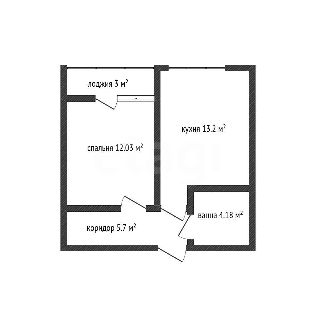 1-к квартира, 38.5м² (улица Западный Обход, 39/2) - миниатюра 11