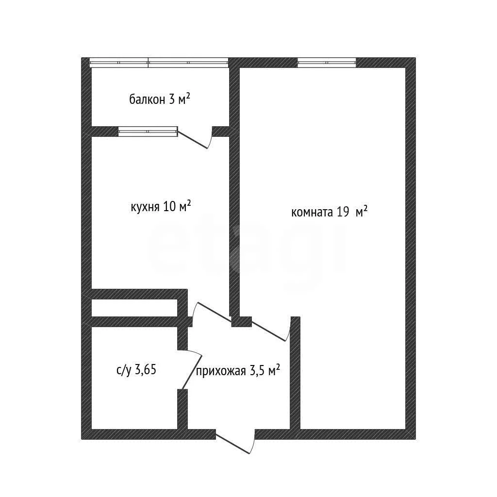 1-к квартира, 35.8м² (Заполярная улица, 39к8) - миниатюра 13