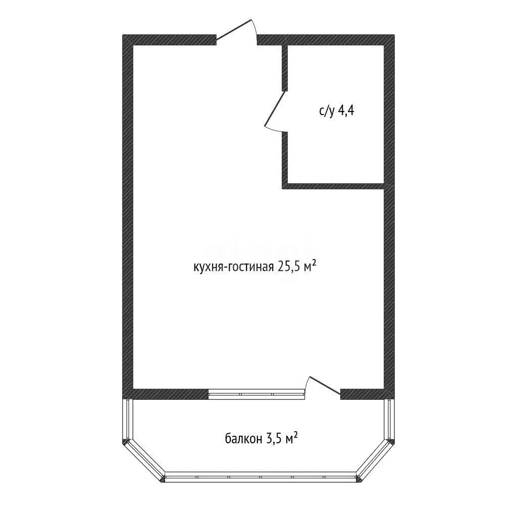Студия, 29.2м² (улица Красных Партизан, 1/4к8) - миниатюра 9