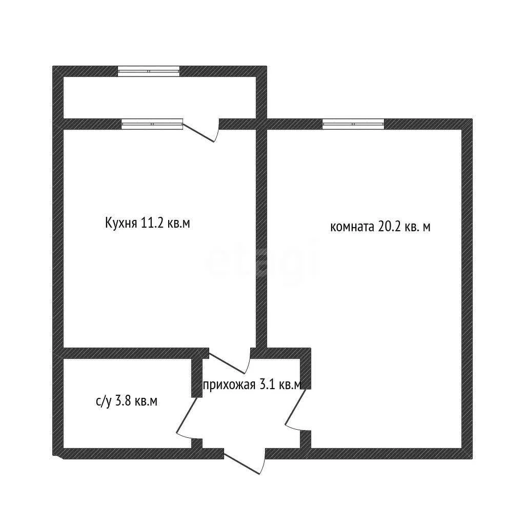 1-к квартира, 38.1м² (Бжегокайская улица, 31/2к1) - миниатюра 15