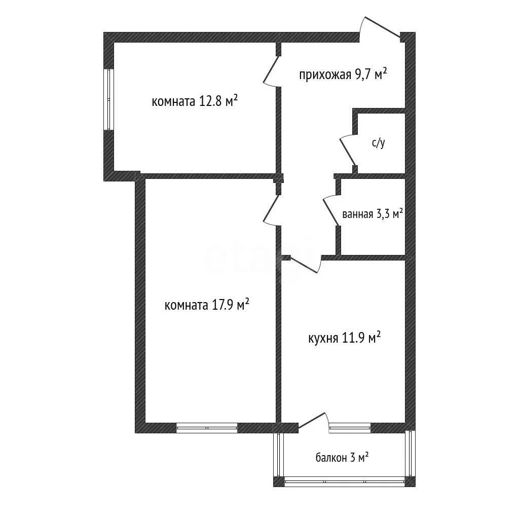 2-к квартира, 56.8м² (Черкасская улица, 141) - миниатюра 29