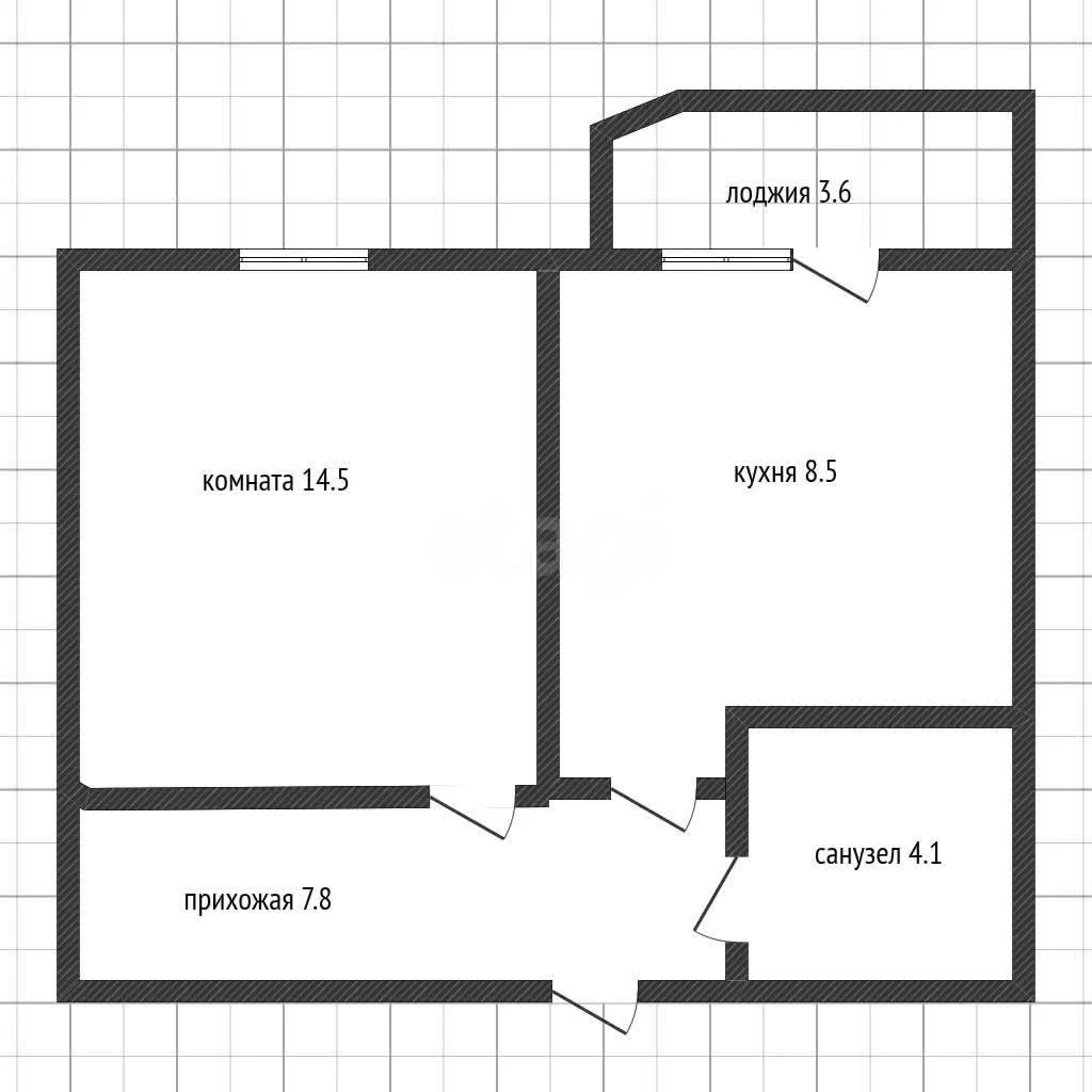 1-к квартира, 34.9м² (Боспорская улица, 10) - миниатюра 34