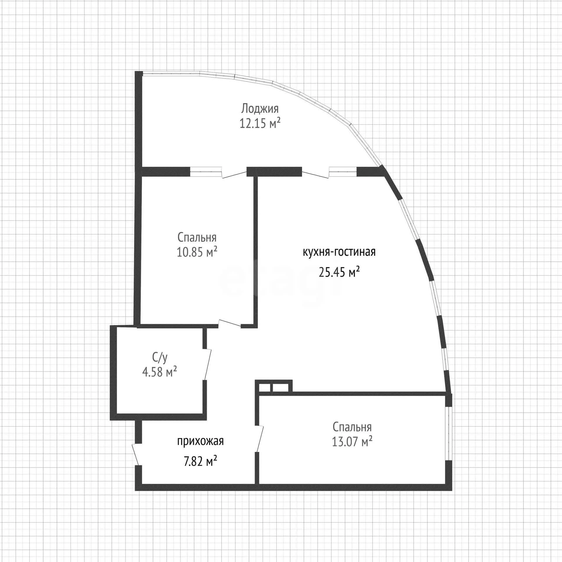 2-к квартира, 60.6м² (, 5) - миниатюра 19