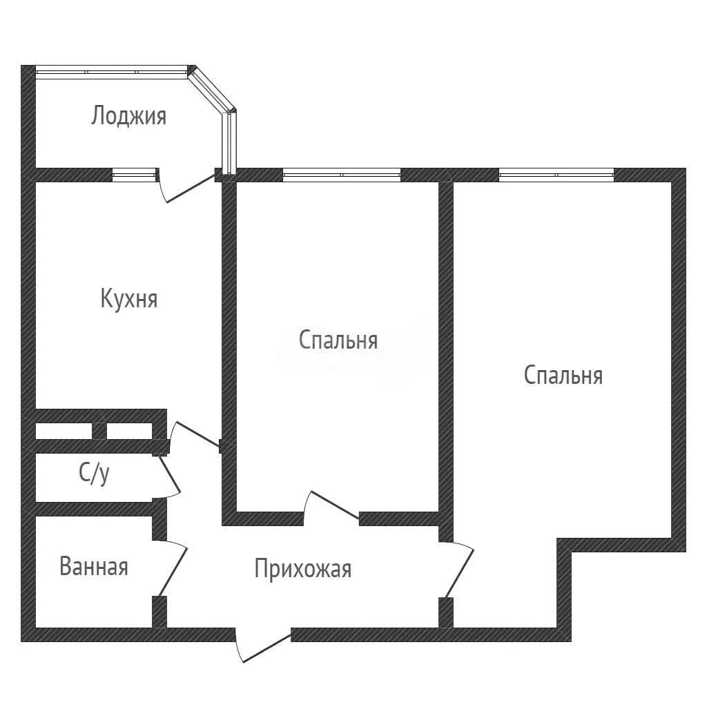 2-к квартира, 47.7м² (улица имени Дзержинского, 110ак1) - миниатюра 7