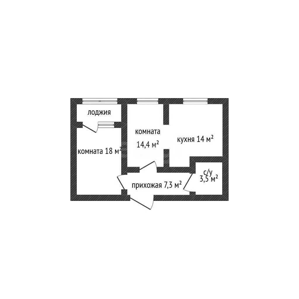 2-к квартира, 50.1м² (Войсковая улица, 4к11) - миниатюра 7