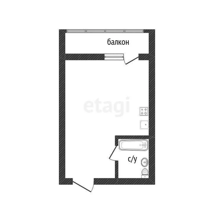 Студия, 19м² (улица Ивана Беличенко, 103к1) - миниатюра 14
