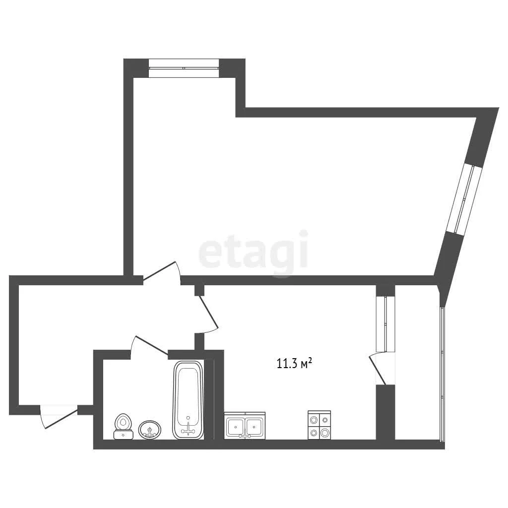 1-к квартира, 45.2м² (улица Красных Партизан, 4/15) - миниатюра 32
