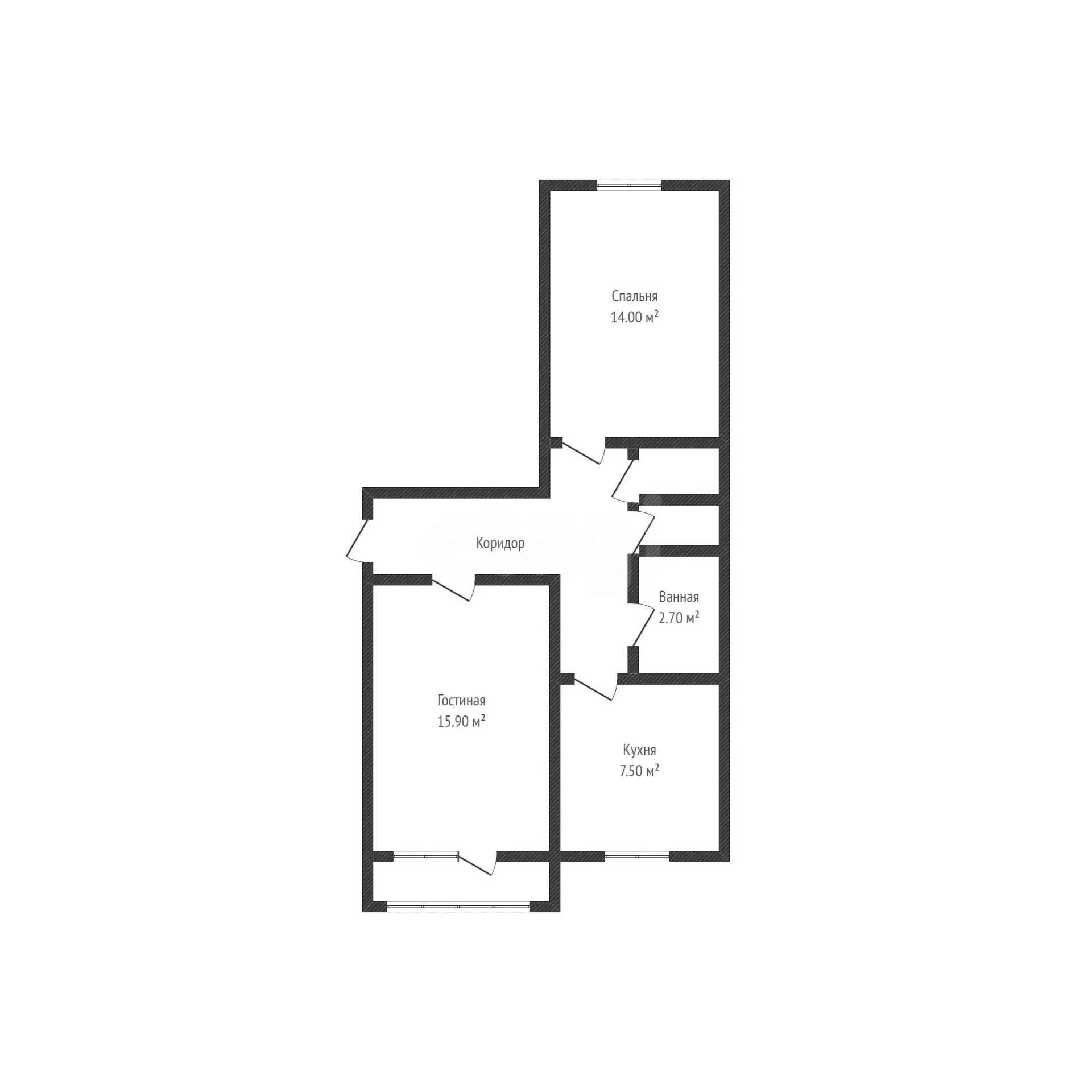 2-к квартира, 50.5м² (Буковая улица, 6) - миниатюра 16