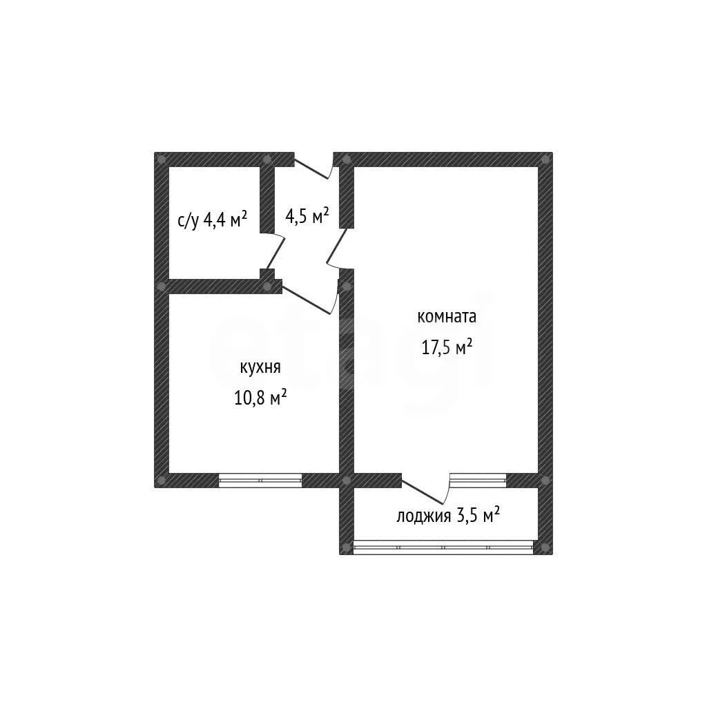 1-к квартира, 37.2м² (улица 1 Мая, 428) - миниатюра 13